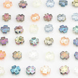 30pcs 12mm Four-leaf Glass Beads & Crystal Cross Pendant Set for DIY Earrings