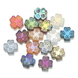 30pcs 12mm Four-leaf Glass Beads & Crystal Cross Pendant Set for DIY Earrings