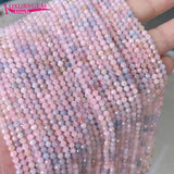 2/3mm Natural Morganite Stone Faceted Round Shape Loose Beads