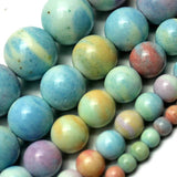 Yellow Red Colorful Jaspers Round Beads Loose Stone DIY Jewelry 4/6/8/10/12mm