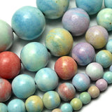 Yellow Red Colorful Jaspers Round Beads Loose Stone DIY Jewelry 4/6/8/10/12mm