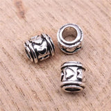 20pcs 9x9x9mm Big Hole Spacer Beads For DIY Jewelry Making Antique Silver