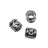20pcs 9x9x9mm Big Hole Spacer Beads For DIY Jewelry Making Antique Silver