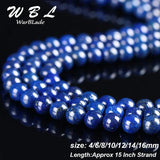 Lapis Lazuli Round Loose Beads 4-16mm for DIY Jewelry Making