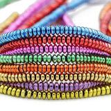 6x3mm 120pcs Hematite Nano Purple Red Spacer Loose Beads