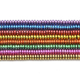 6x3mm 120pcs Hematite Nano Purple Red Spacer Loose Beads