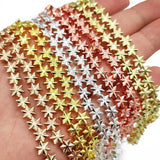 55pcs 7MM Hematite Hexagram Spacer Beads for Jewelry Making