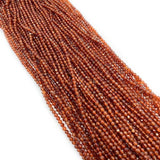 Natural Stone Orange Garnet Faceted Beads 2mm 3mm 4mm