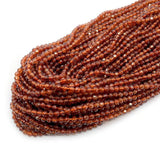 Natural Stone Orange Garnet Faceted Beads 2mm 3mm 4mm