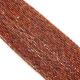 Natural Stone Orange Garnet Faceted Beads 2mm 3mm 4mm