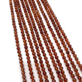 Natural Stone Orange Garnet Faceted Beads 2mm 3mm 4mm