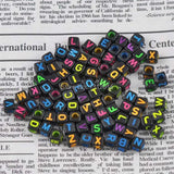 Acrylic Letter Cube Beads for Jewelry Making DIY 6x6mm 400Pcs