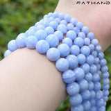 Purple Agates Jaspers Bead Natural Stone Round Smooth Loose Bead 15In