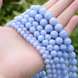 Purple Agates Jaspers Bead Natural Stone Round Smooth Loose Bead 15In