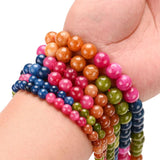 6-10mm Tourmaline Agates Chalcedony Bead Round Smooth Loose Spacer Beads