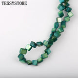 Natural Square Shell Spacer Beads for DIY Bracelet Making