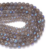 Grey Moonstone Opal Beads Round Loose Spaced Beads for Jewelry DIY 6-10mm