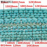 18 Turquoise Stone Loose Beads Jewelry Making DIY Gift Necklace Bracelet Ear