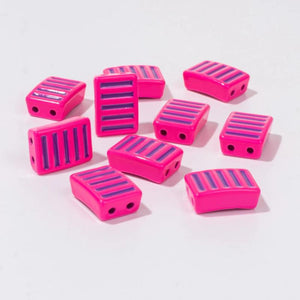 10pcs 6X12MM Enamel Rectangle Beads for Bracelets Making Diy Jewelry