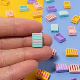 10pcs 6X12MM Enamel Rectangle Beads for Bracelets Making Diy Jewelry