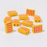 10pcs 6X12MM Enamel Rectangle Beads for Bracelets Making Diy Jewelry