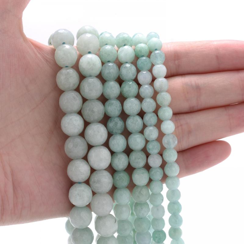 Green Burmese Jades Bead Chalcedonys Round Spacer Beads 15 in