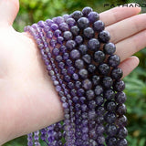 Amethyst Agates Stone Beads for Jewelry Making DIY 15In