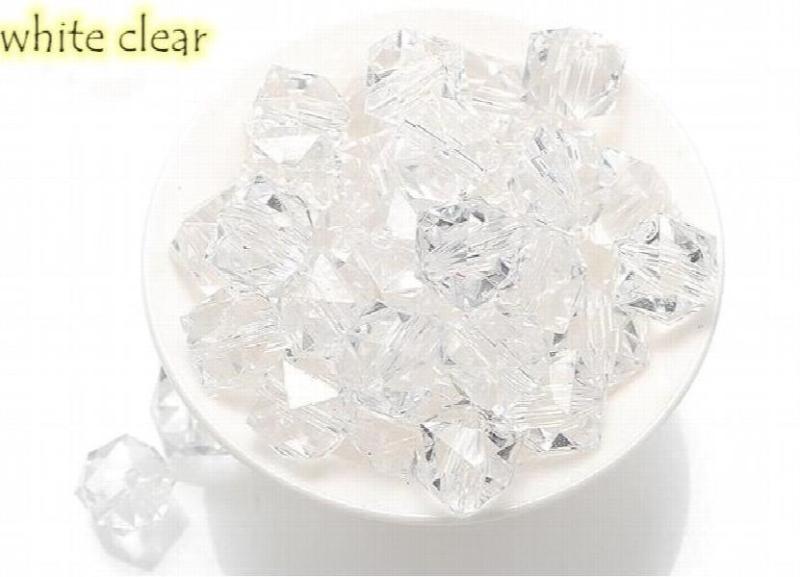 100Pcs Mixed Colorful Acrylic Square Beads for DIY Jewelry Making