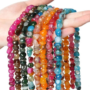 10mm Fire Dragon Veins Agates Loose Beads for DIY Jewelry Making