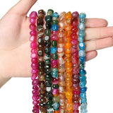 10mm Fire Dragon Veins Agates Loose Beads for DIY Jewelry Making