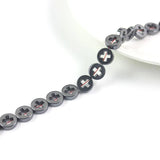 Hematite Flower Tree Cross Loose Beads for Jewelry Making