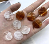 21/25mm Round Clear Cloudy Acrylic Beads for DIY Shoulder Bag/Hair Decoration