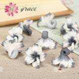 20pc 18mm Polymer Plumeria Flower Beads DIY Girls Necklace Hair Band Bracelet