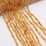 6-8mm Natural Stone Yellow Quartz Citrines Loose Beads for Jewelry Making