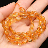 6-8mm Natural Stone Yellow Quartz Citrines Loose Beads for Jewelry Making