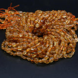 6-8mm Natural Stone Yellow Quartz Citrines Loose Beads for Jewelry Making