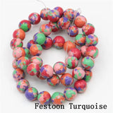8mm Turkey Stone Colorful Howlite Beads for Summer Jewelry