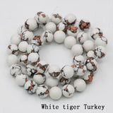 8mm Turkey Stone Colorful Howlite Beads for Summer Jewelry