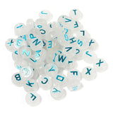 100PCS Luminous Christmas Letter Beads Acrylic Loose Beads Jewelry Making