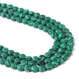 Malachite Stone Beads Flat Round Faceted Bead Loose Gems