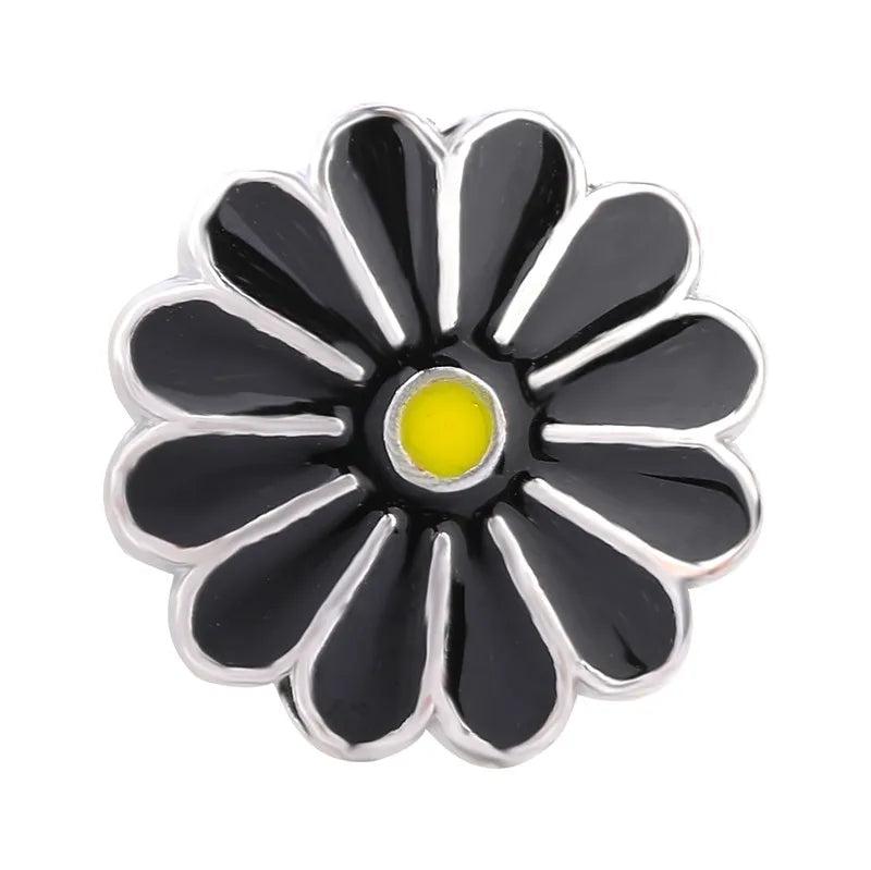 10PCS Enamel Daisies Metal Spacer Bead DIY Bracelets Jewelry Making