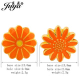 10PCS Enamel Daisies Metal Spacer Bead DIY Bracelets Jewelry Making