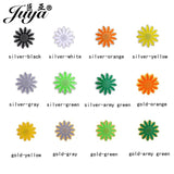 10PCS Enamel Daisies Metal Spacer Bead DIY Bracelets Jewelry Making