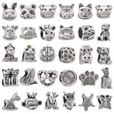 10Pcs Silver Plated Animal Charm Beads DIY Bracelet & Necklaces