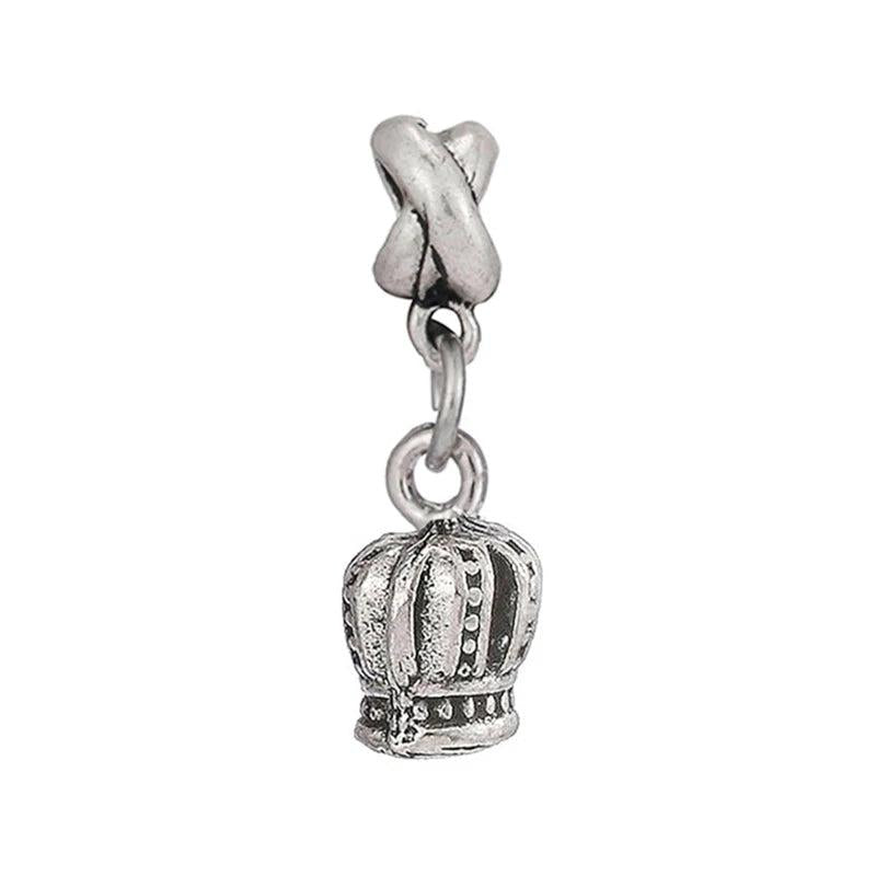 10Pcs/Lot Silver Plated Crown Love Wings Charm Pendant Jewelry Making