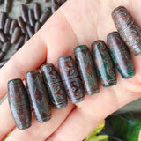 30mm Retro Grey Green Stone Buddha Jewelry DIY Beads