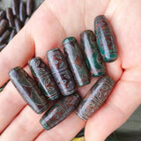 30mm Retro Grey Green Stone Buddha Jewelry DIY Beads