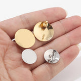 10pcs Stainless Steel Ear Stud Earrings Round Posts for Jewelry Making