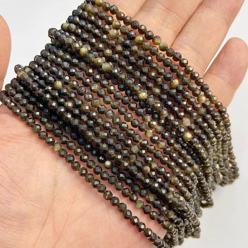 4mm Faceted Malachite Turquoise Stone Beads 15' DIY Jewelry Making