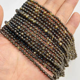 4mm Faceted Malachite Turquoise Stone Beads 15' DIY Jewelry Making